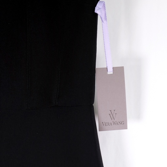 VERA WANG Black Scuba Fit & Flare Cocktail Dress - Picture 11 of 16